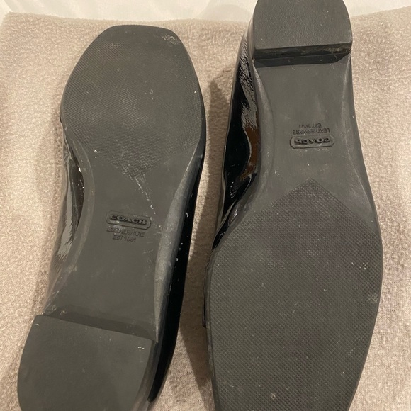 Black enamel Coach shoes 7.5 - Picture 4 of 5